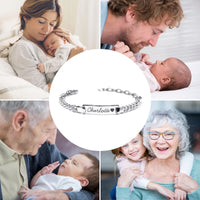 Thumbnail for Baby Name Bracelet - Personalised Baby Gift - Personalised Blanket Bracelet Brother & Sisters