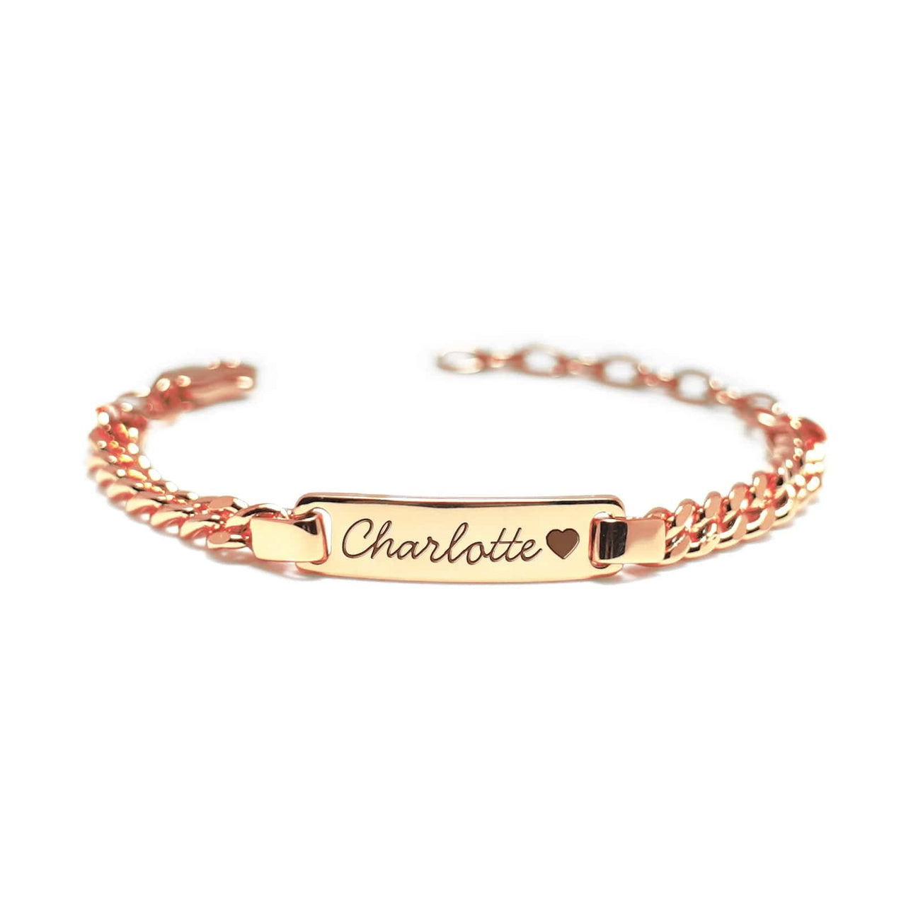 Baby Name Bracelet - Personalised Baby Gift - Personalised Blanket Bracelet Rose Gold / Baby or Kid (12-15cm) Brother & Sisters