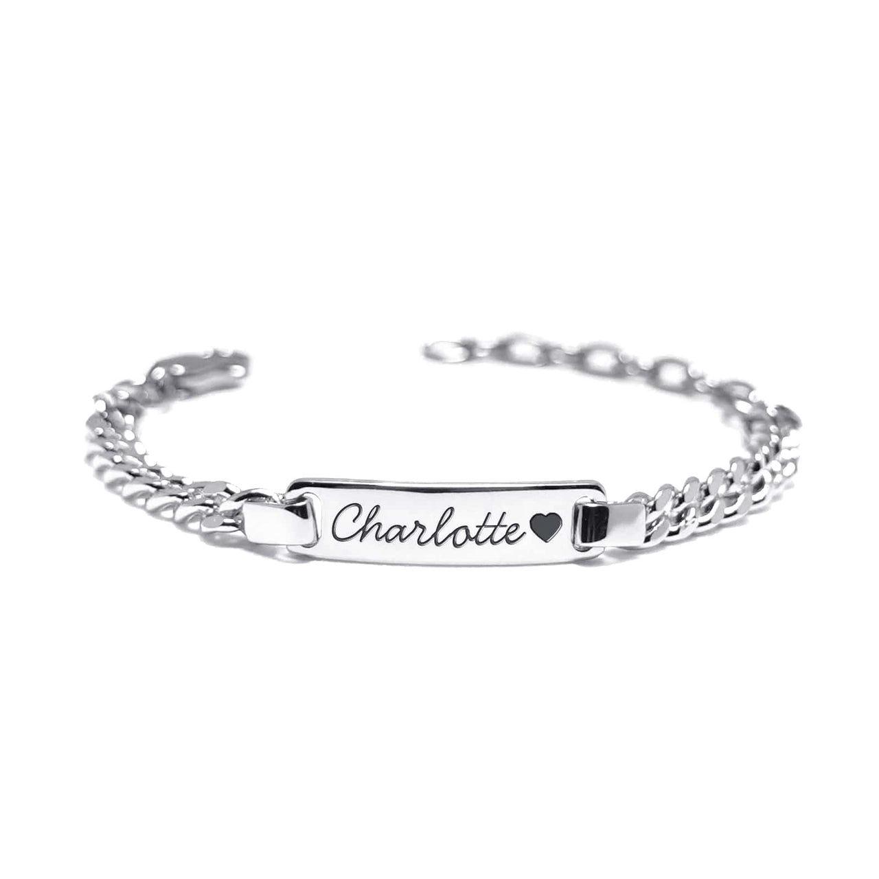 Baby Name Bracelet - Personalised Baby Gift - Personalised Blanket Bracelet Silver / Baby or Kid (12-15cm) Brother & Sisters
