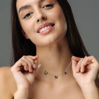 Thumbnail for Classic Name Necklace - Custom Name Necklace - Gifts for Mom - Personalized Gift - Birthday Gifts for Her Necklace Silver Brother & Sisters