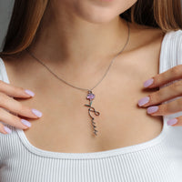 Thumbnail for Flower Name Necklace - Custom Name Necklace - Gifts for Mom - Personalized Gift - Birthday Gifts for Her Necklace Brother & Sisters