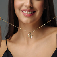 Thumbnail for Gold Necklace for a woman - Feminine Initial Necklace - Woman Necklace - Letter Necklace Necklace Brother & Sisters