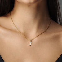 Thumbnail for Gold Necklace for a woman - Hope Initial Necklace - Woman Necklace - Letter Necklace Necklace White / A Brother & Sisters