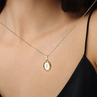 Thumbnail for Gold Necklace for a woman - Princess Initial Necklace - Woman Necklace - Letter Necklace Necklace Brother & Sisters