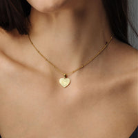 Thumbnail for Gold Necklace for a Woman - Sentimental Initial Necklace - Woman Necklace - Letter Necklace - Heart Necklace Necklace Gold / A Brother & Sisters