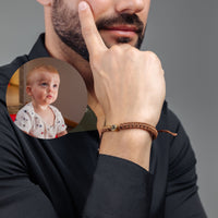 Thumbnail for Man Bracelet - Men’s Personalised Bracelet - Personalized Gift - Custom Jewelry For Him - Custom Bracelet Picture - Personalised Photo Gift Bracelet Brother & Sisters