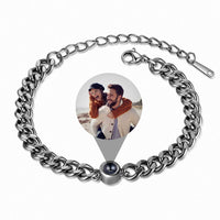 Thumbnail for Man Bracelet - Men’s Personalised Bracelet - Steel Personalized Photo Bracelet - Personalized Gift for Men - Custom Jewelry for Him - Custom Bracelet Picture - Personalised Photo Gift Bracelet Brother & Sisters