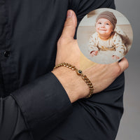Thumbnail for Man Bracelet - Men’s Personalised Bracelet - Steel Personalized Photo Bracelet - Personalized Gift for Men - Custom Jewelry for Him - Custom Bracelet Picture - Personalised Photo Gift Bracelet Brother & Sisters