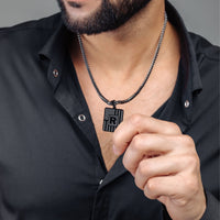 Thumbnail for Man Necklace - Initial Necklace - Military Letter Necklace - Mens Chain Necklace Necklace A Brother & Sisters