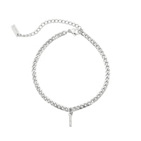 Thumbnail for Silver Initial Anklet - Ankle Bracelet - Anklet for Women - Silver Leg Bracelet Anklet I Brother & Sisters