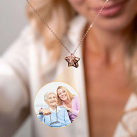Thumbnail for Star Photo Necklace showcasing a hidden photo projection, perfect for cherishing memories. By Brother & Sisters.