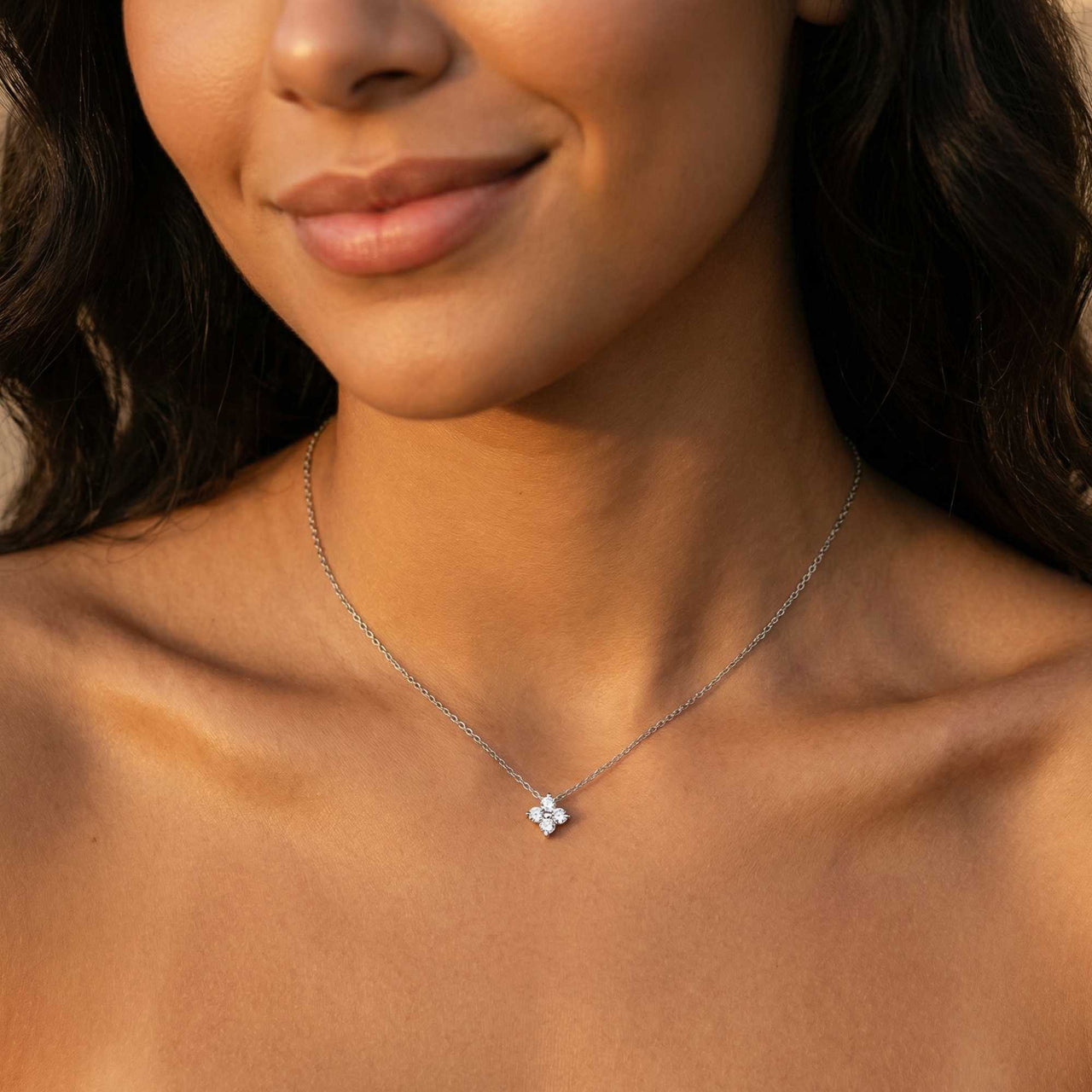 Crystal Flower Necklace