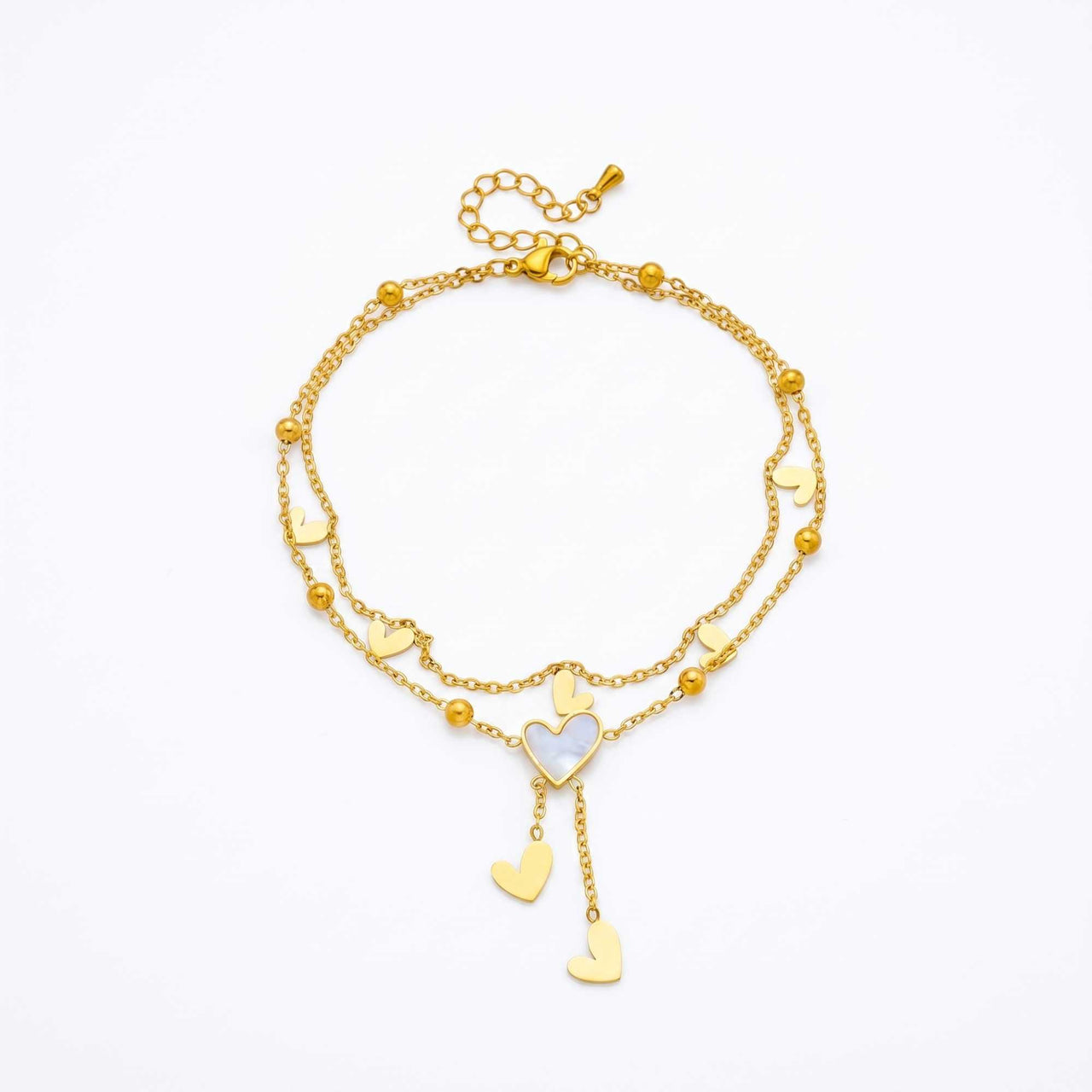 Heart Pearl Anklet
