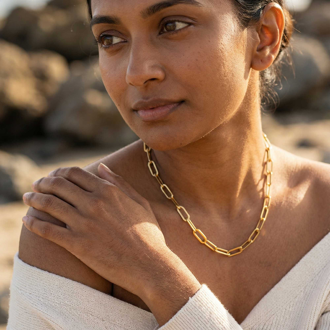 Ria Paperclip Chain Necklace