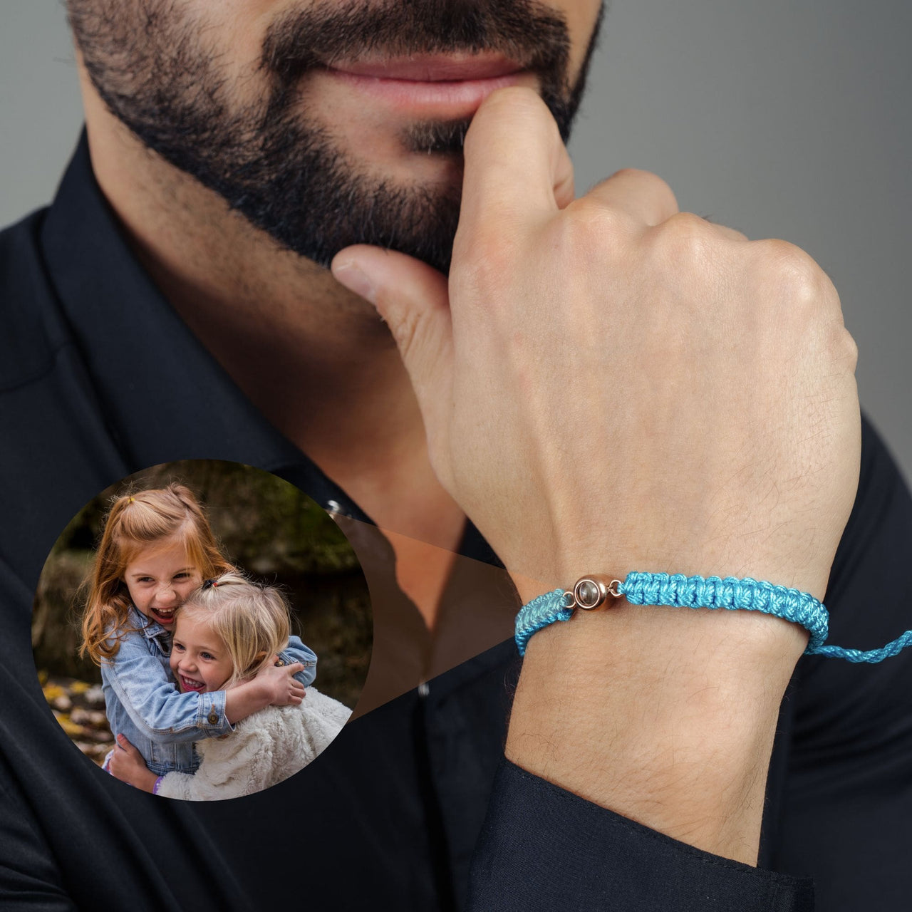 Herren Foto Armband