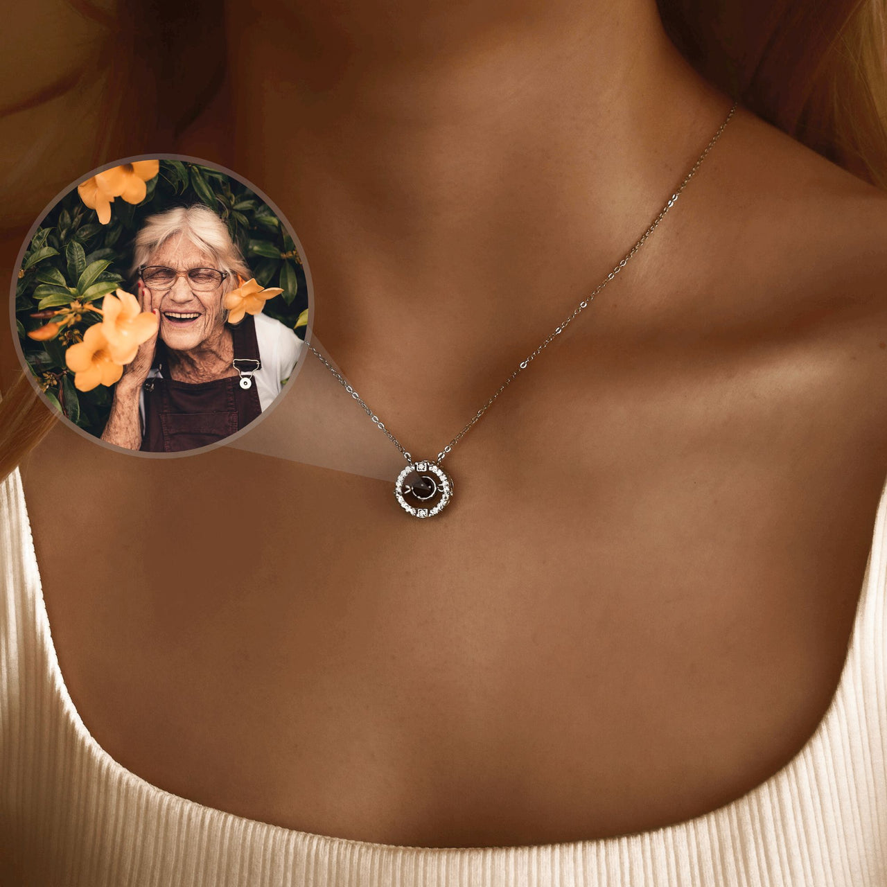 Circular Photo Necklace