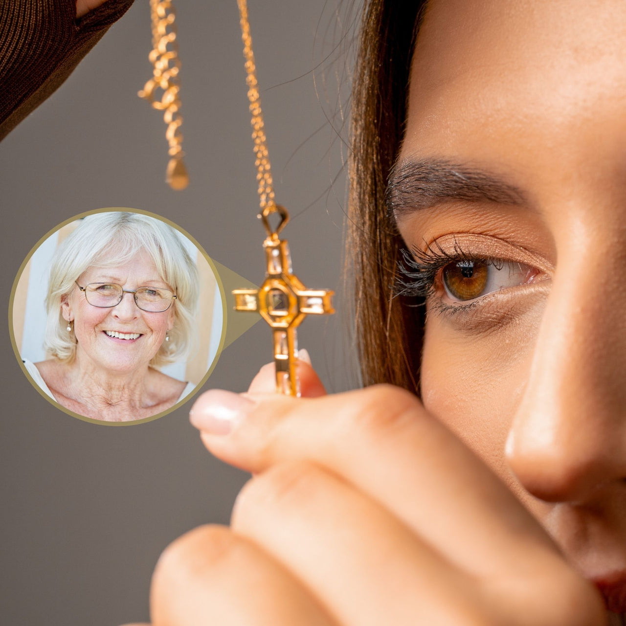 Cross Photo Necklace