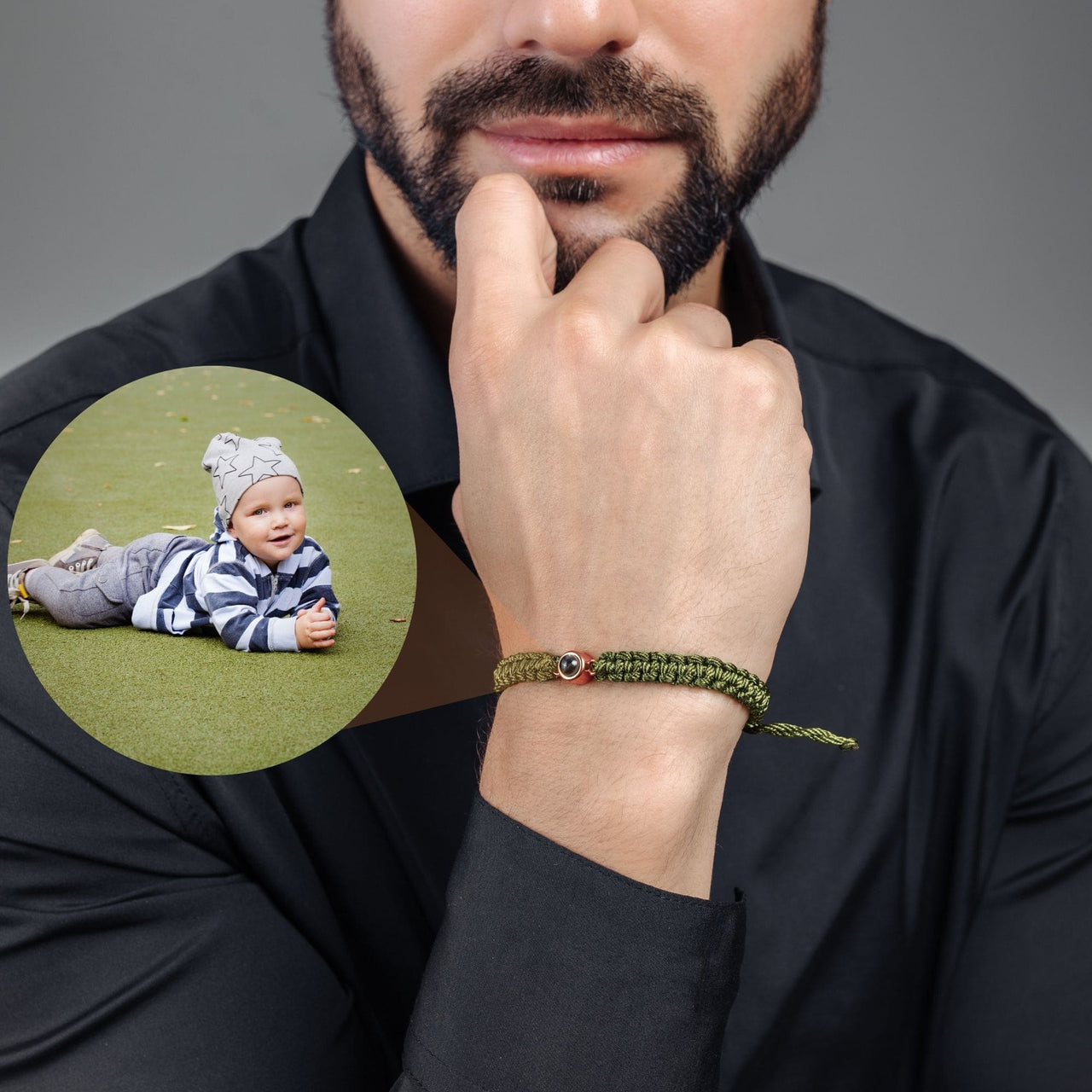 Herren Foto Armband