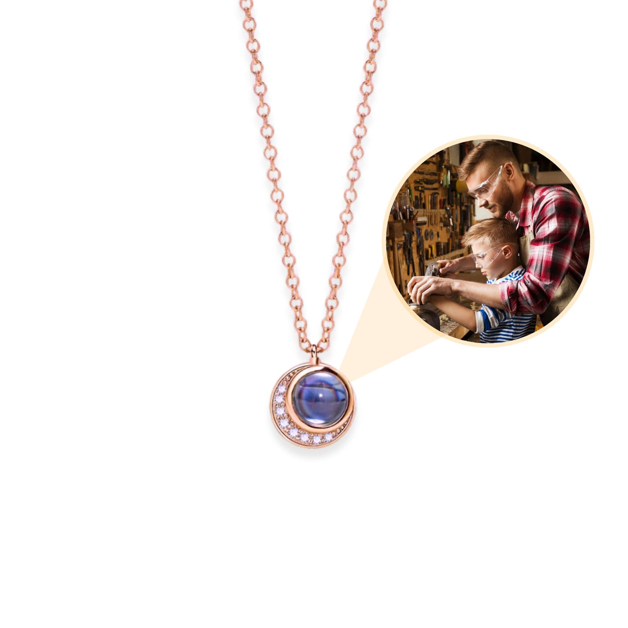 Moonlight Photo Necklace