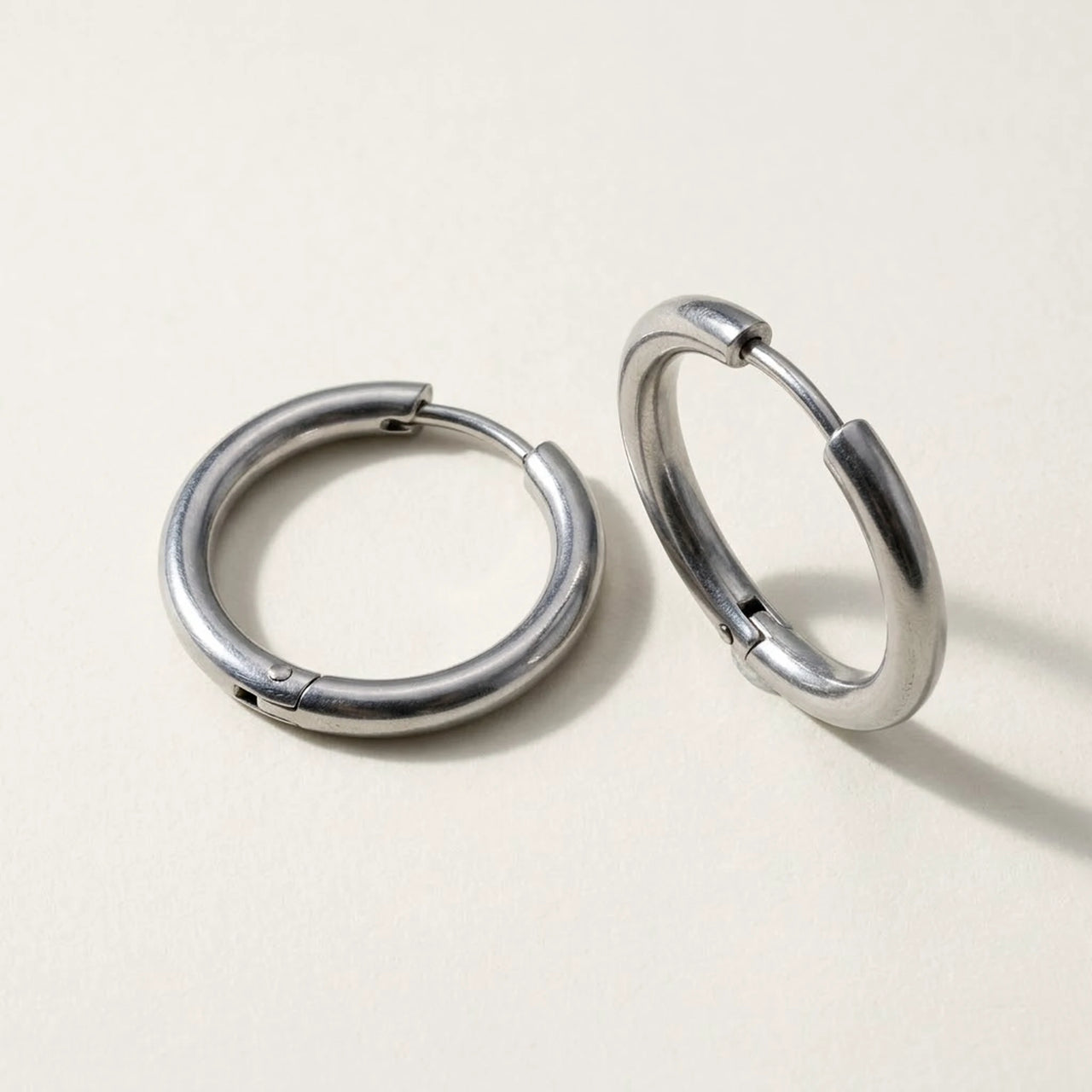 Everyday Waterproof Hoops in Silver, product photo | SKU: 41001-silver