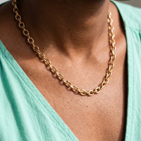 Thumbnail for Chain necklace — close-up of the details, gold | SKU: lachaine