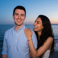 Thumbnail for Red rope bracelet — worn by a couple, rose gold | SKU: lamour-rg