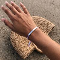 Thumbnail for String bracelet — worn, real size, silver | SKU: lemauve-wg