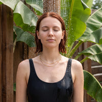 Thumbnail for The Simple, gold necklace — outdoor shower | SKU: lesimplenecklace
