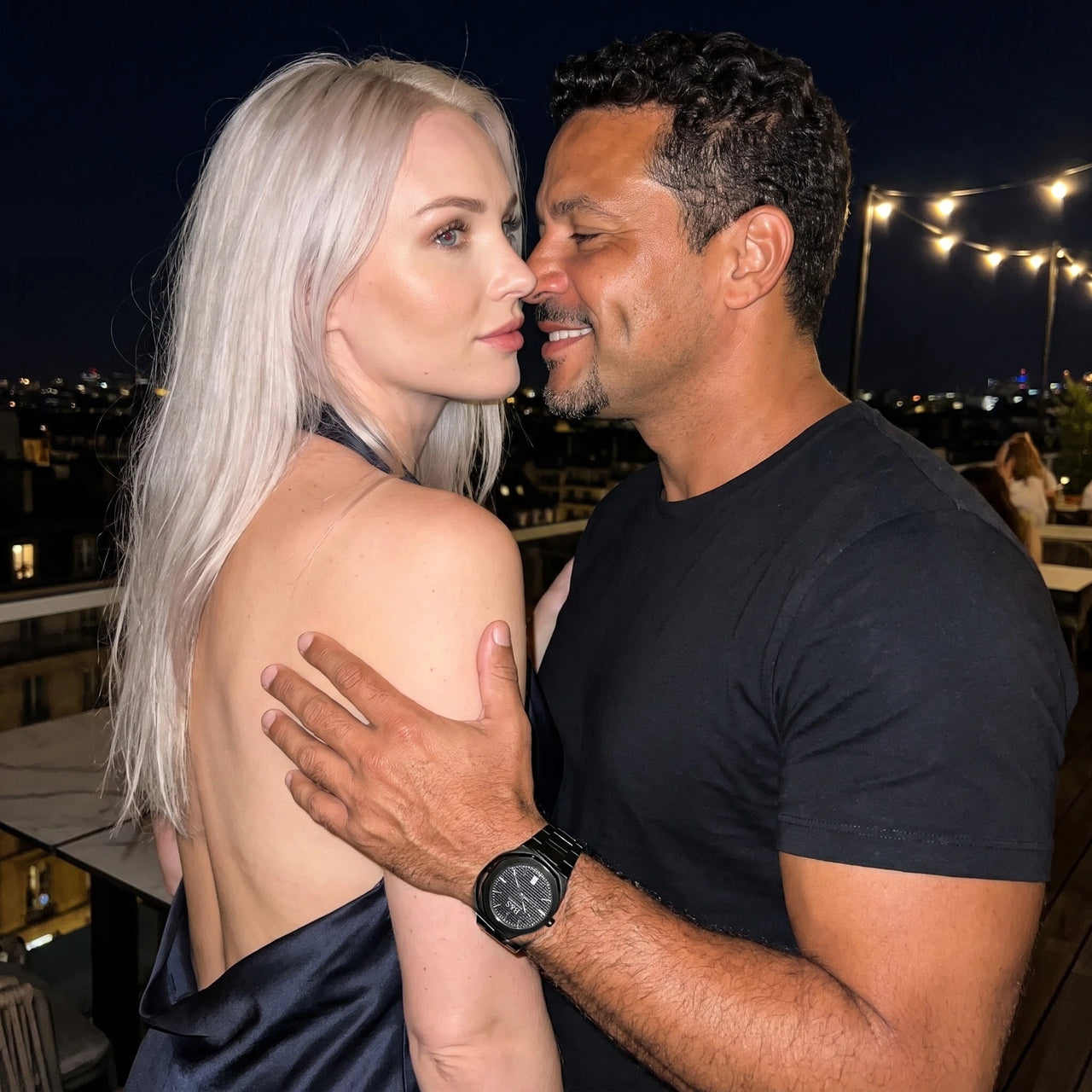 Phantom men's watch worn by a man with his partner – Brother & Sisters (SKU 01122019-phantom)