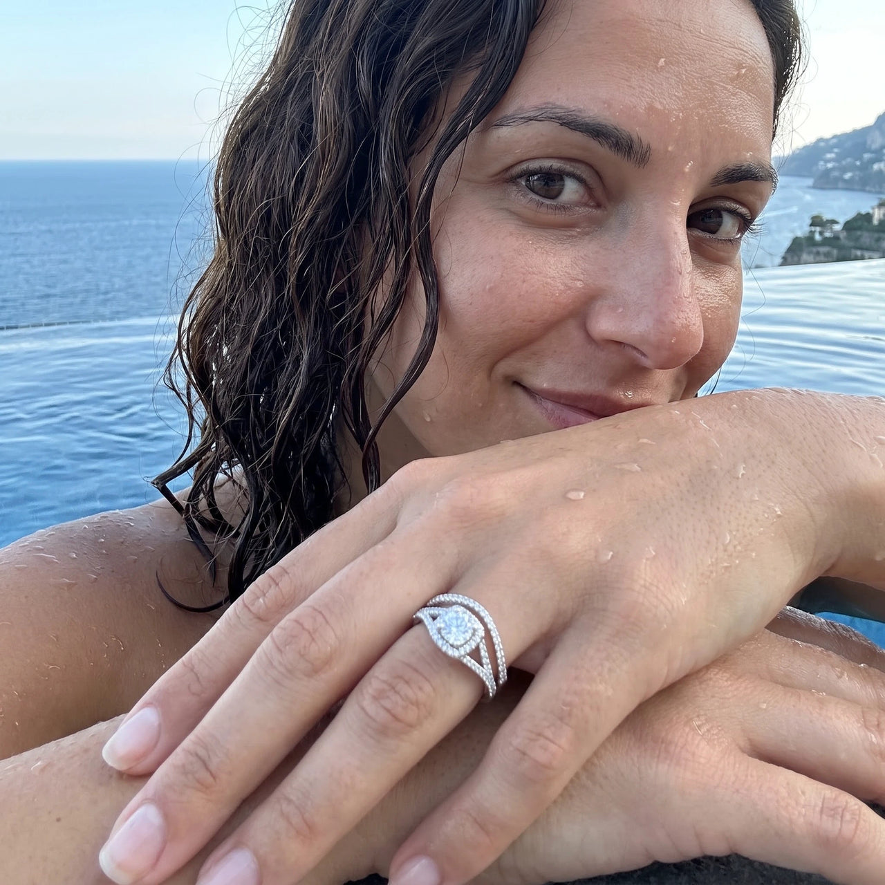 Silver ring worn in the water, waterproof stainless steel | SKU: 497080-4.5-silver