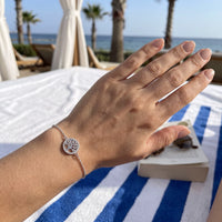 Thumbnail for Tree of life bracelet — worn, real size, silver | SKU: 18963309-white-gold